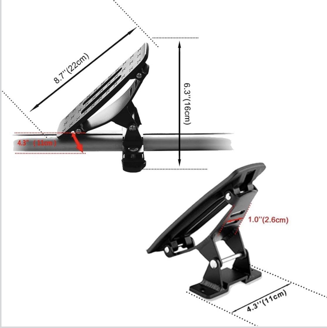 135LB Kayak Saddle, Aluminum Rustless Roof Rack with Black Saddle 