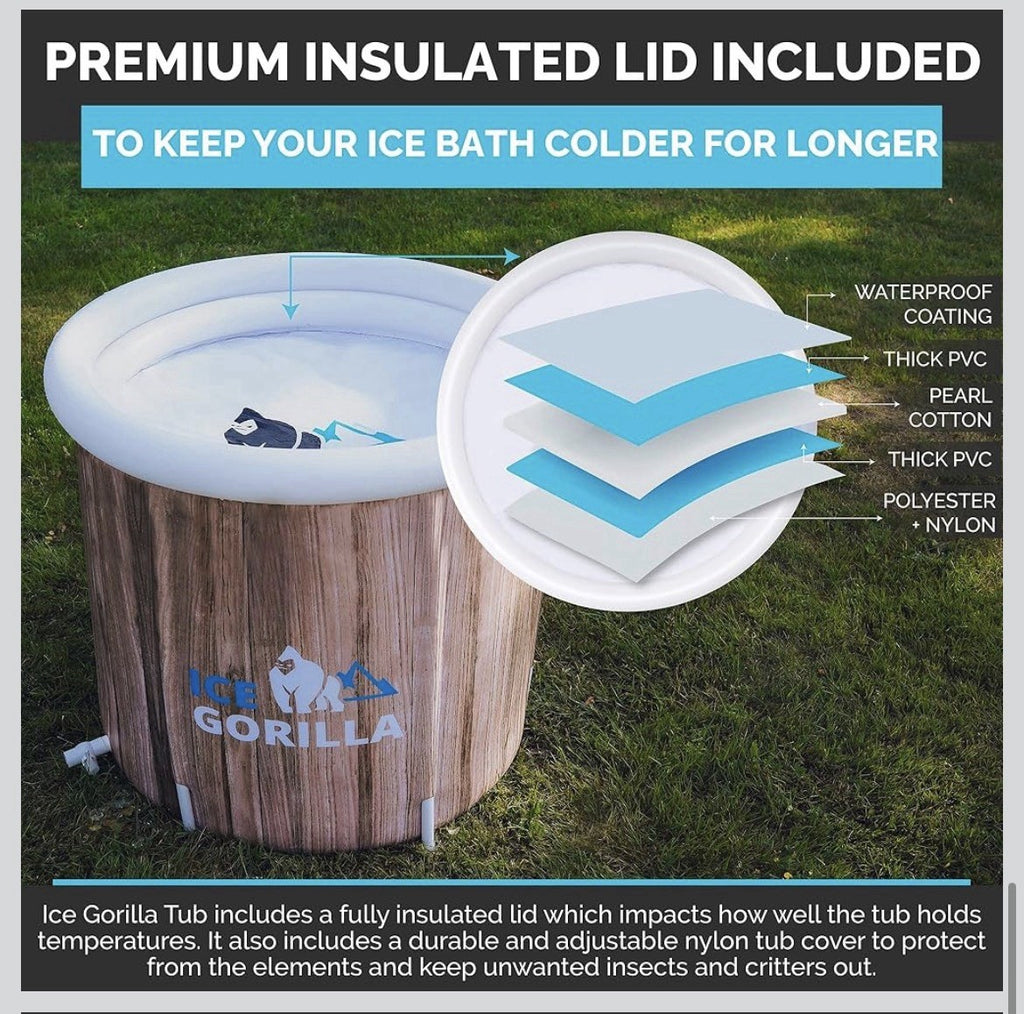 Ice Gorilla Ice Bath Tub for Athletes ,5 Layer Insulated Ice Tub for Cold Plunge