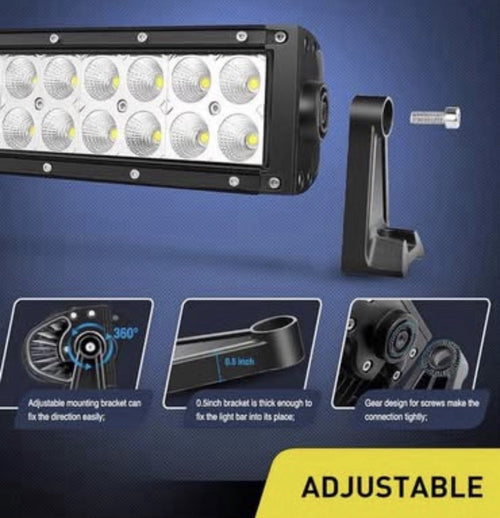 32" LED LIGHT BAR Tri Row Spot Flood Combo Truck Offroad 4WD ATV SUV Light US