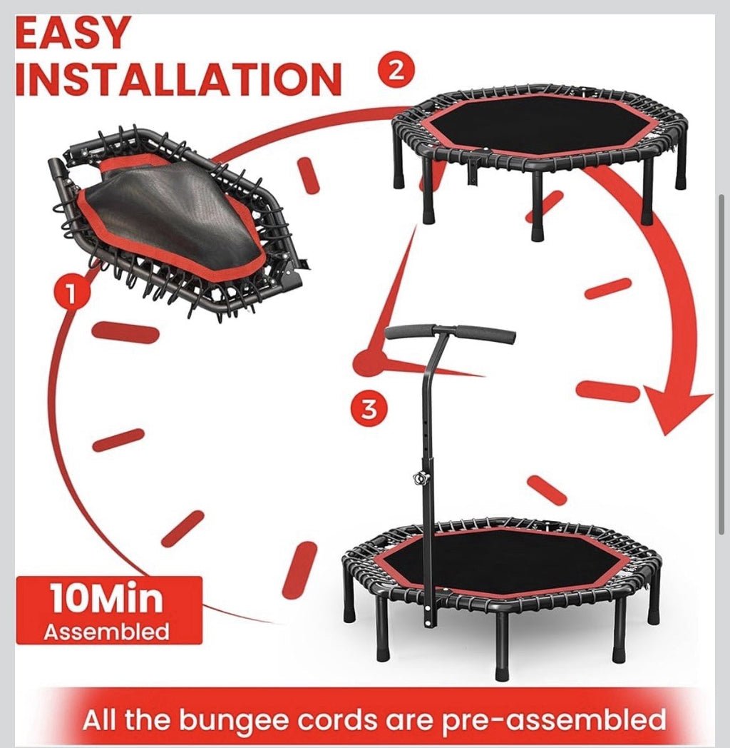 50' Octagonal Rebounder Trampoline for Adults, Fitness