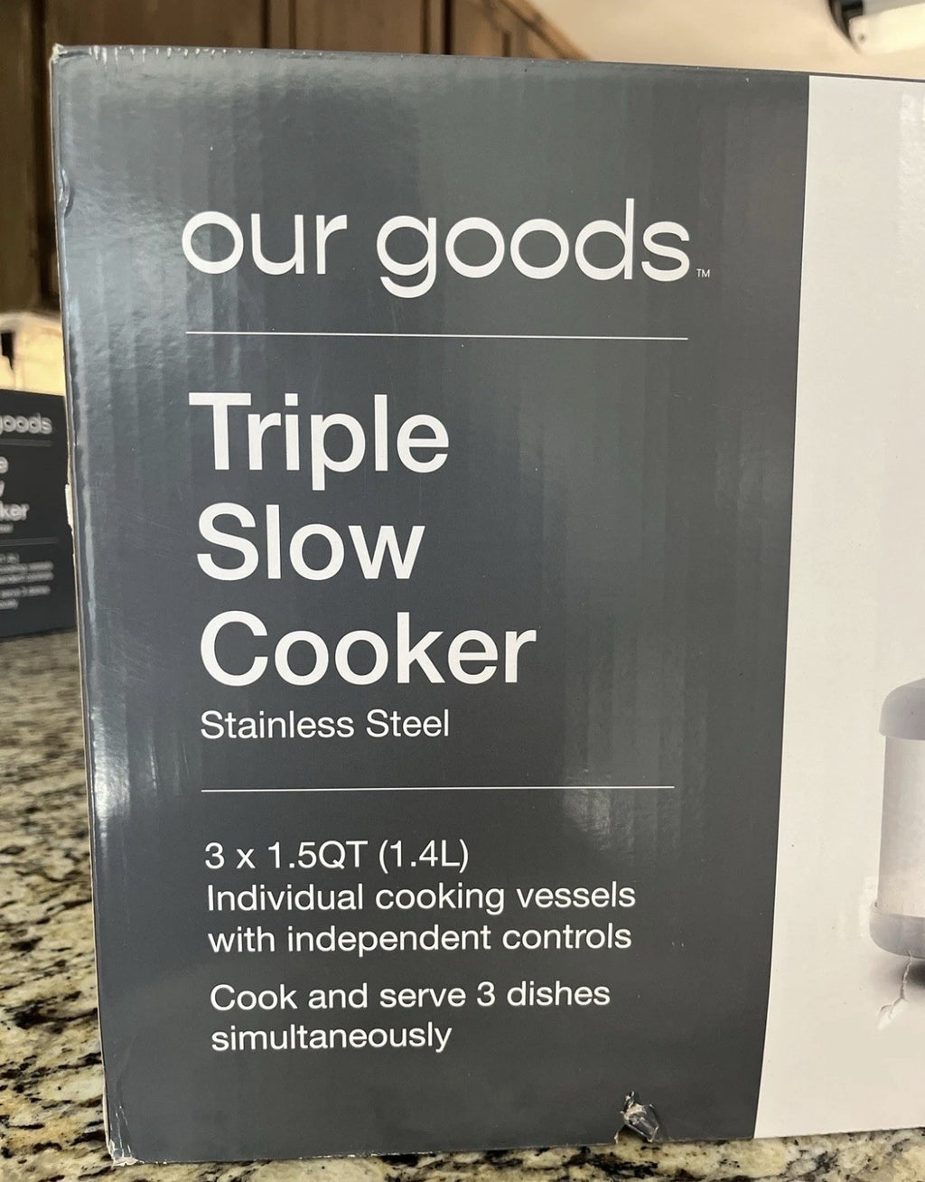 Brand New Tru 3 2 1/2 Slow Cooker Crock Pot Buffet 2.5 QT NIB In Box 3 Crocks