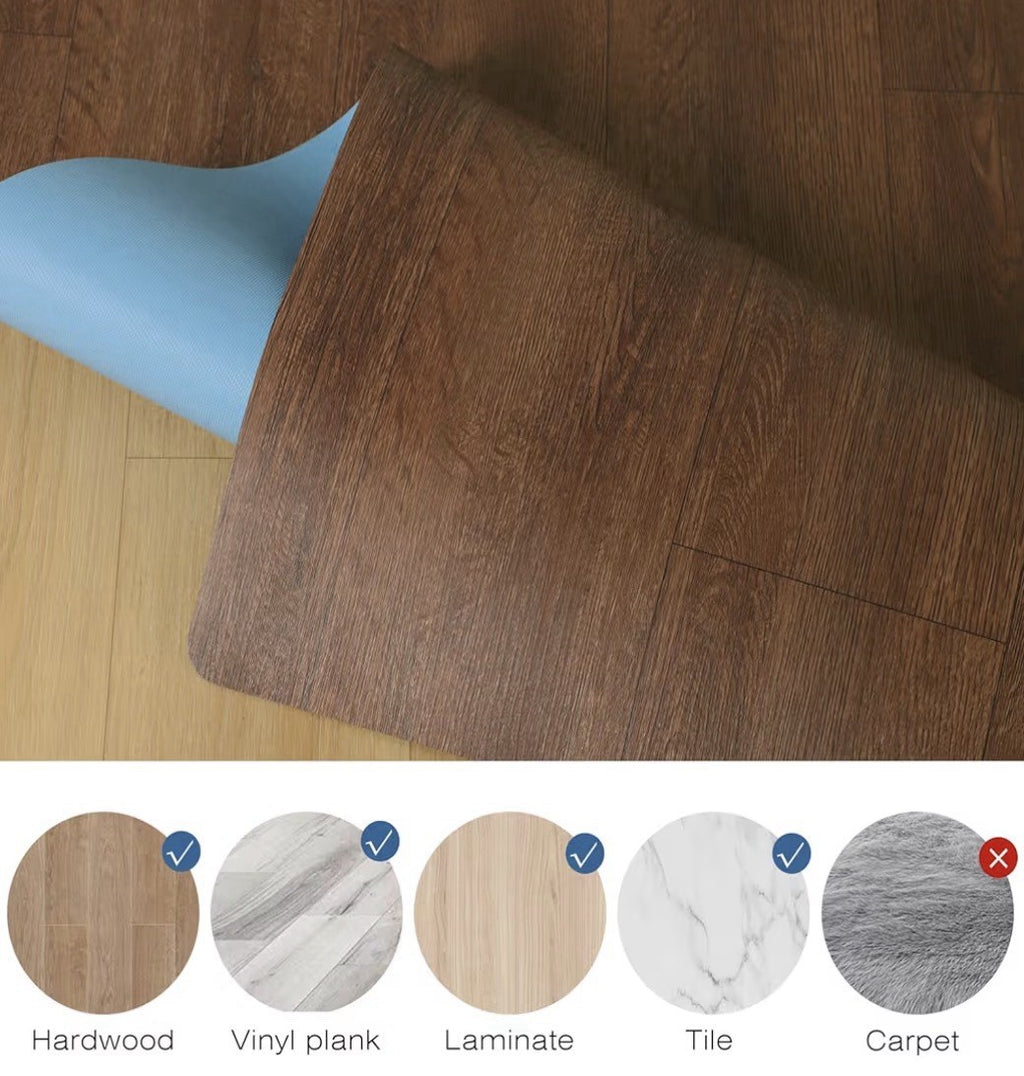 40"x50" Heavy Duty Office Chair Mat, Hardwood Floors, Non-Slip PVC