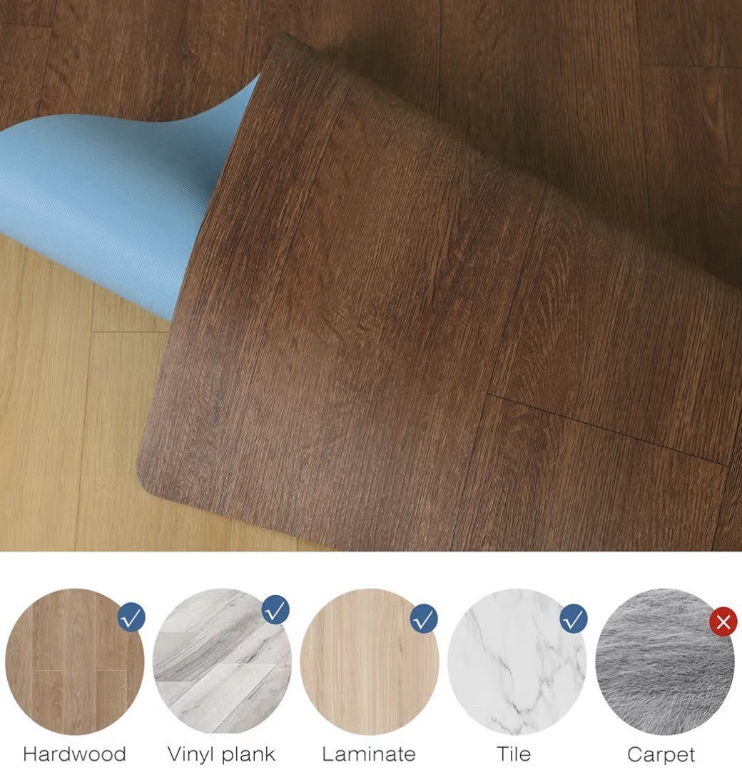 40"x50" Heavy Duty Office Chair Mat, Hardwood Floors, Non-Slip PVC
