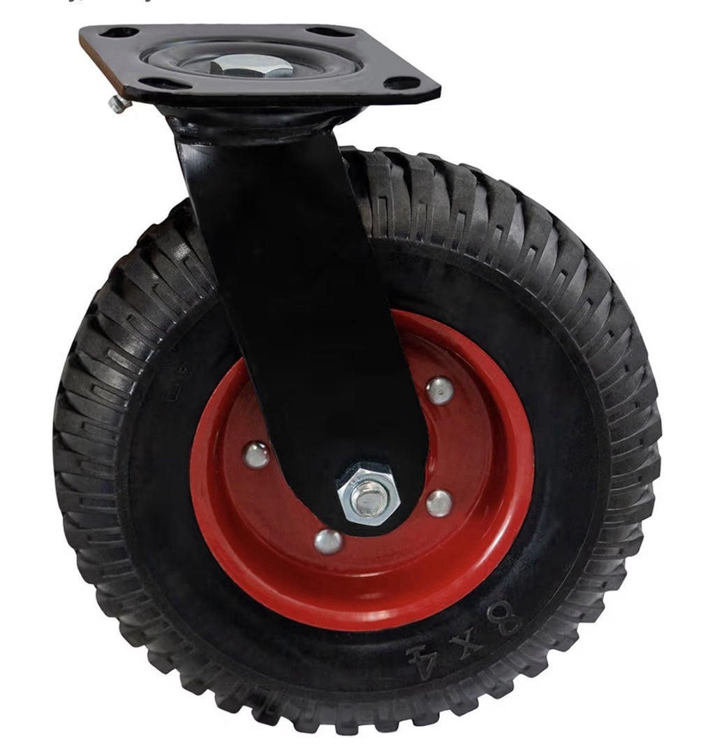 Heavy Duty 8” Swivel Caster Wheels All Terrain Flat Free 🔥🛞