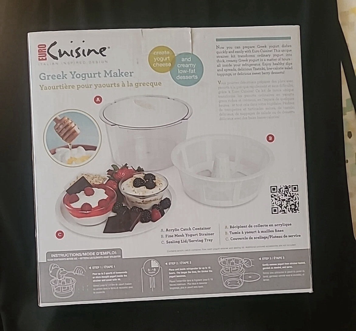 EURO CUISINE Greek Yougurt Maker ~ New In Box