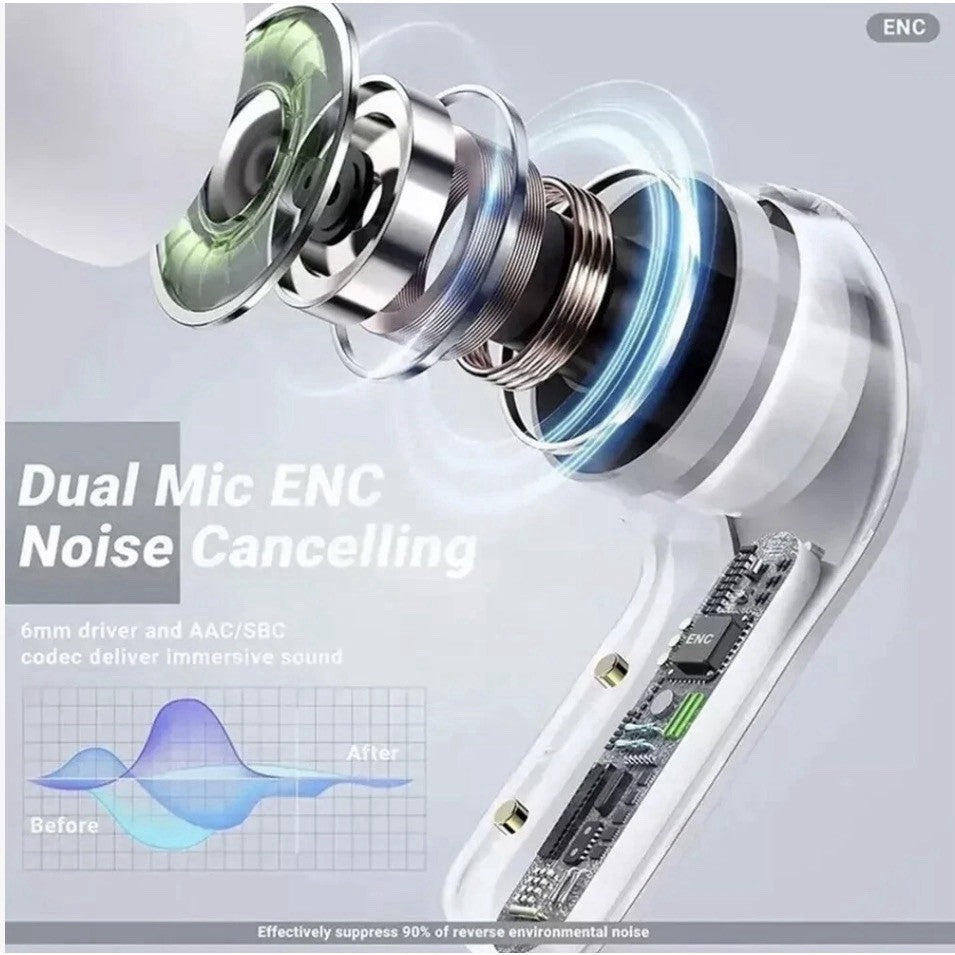 Headphone Earbuds Wireless Bluetooth 5.3 Stereo Sound In-Ear Buds Built-in Mic