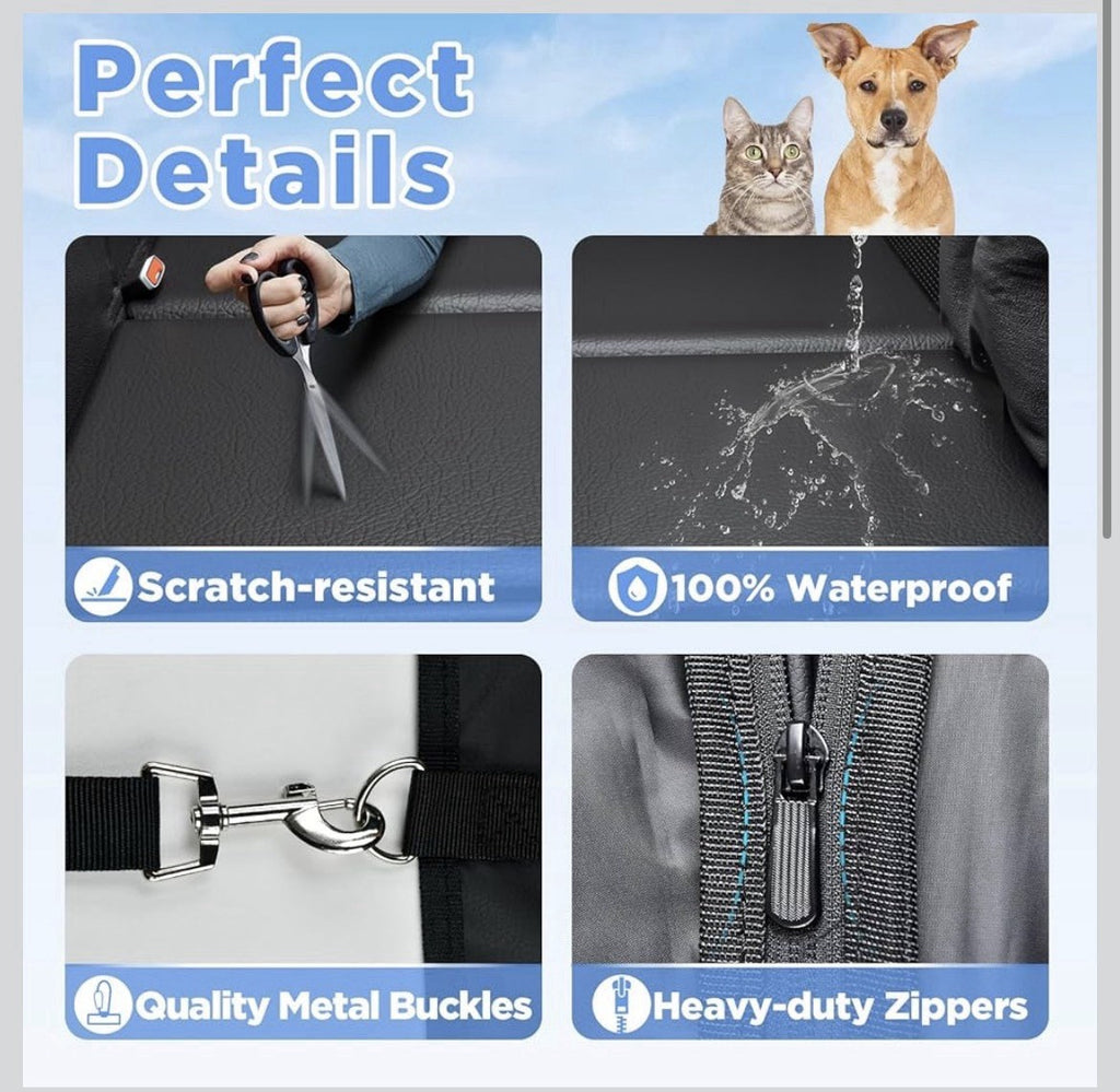 Back Seat Extender for Dogs Waterproof Hard Bottom Car Hammock