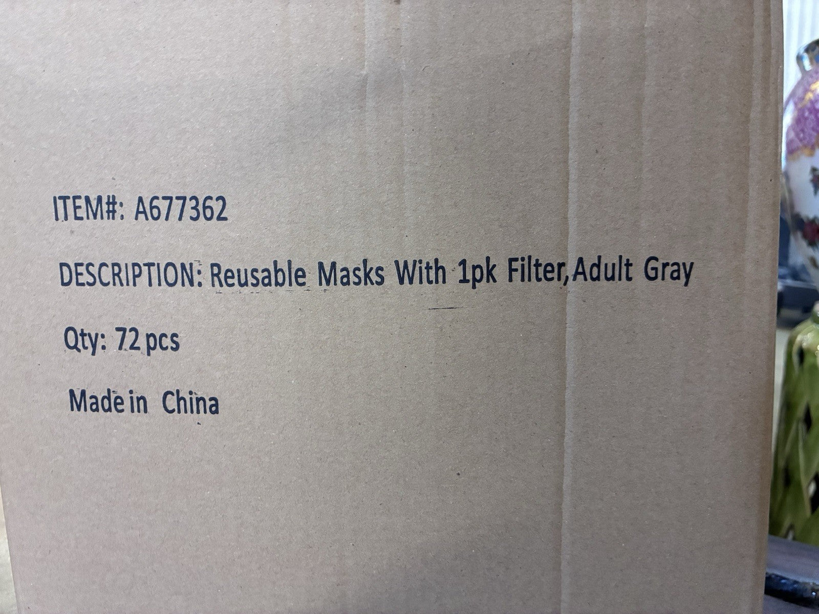 GrandFusion Non-Medical Gray Protective Mask  - Case Of 72