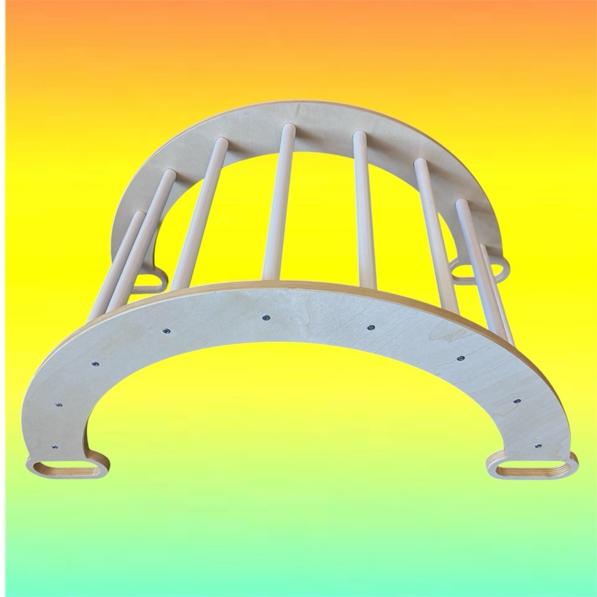 29" Montessori Climbing Rocker Wooden Balance Arch Kids Play