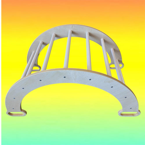 29" Montessori Climbing Rocker Wooden Balance Arch Kids Play