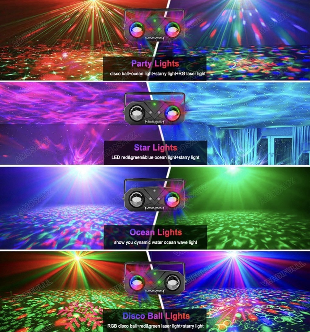Disco Lights Disco Ball, Sound Activated Party Newly Party Light+Star Light