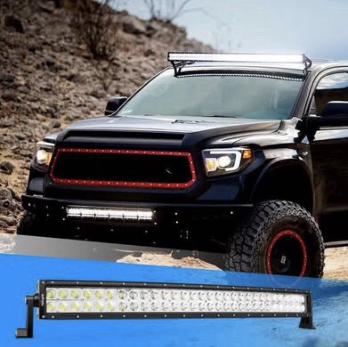32" LED LIGHT BAR Tri Row Spot Flood Combo Truck Offroad 4WD ATV SUV Light US