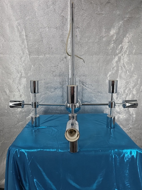 12-Light Nickle Mid-Century Pendant Ceiling Light