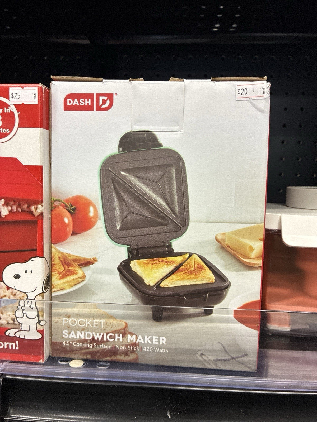 NEW - Pocket Sandwich Maker Dash Nonstick 4.5 Cooking Surface 420w New Box Mini