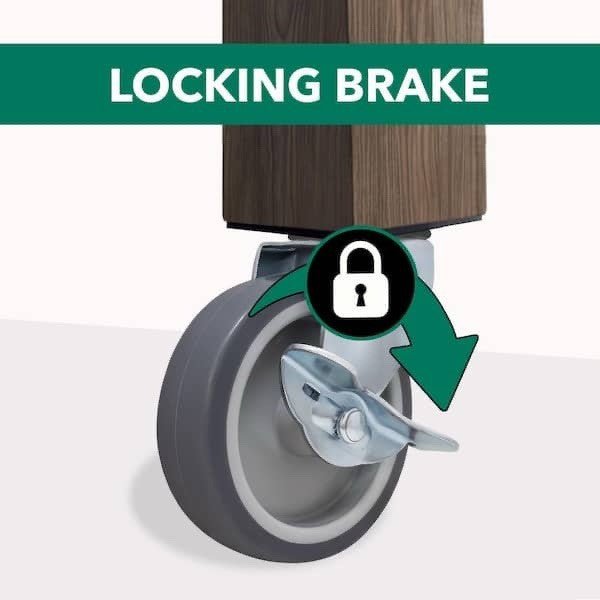 Everbilt 4in Swivel Stem Caster Wheel w/ Brake 130lb Heavy Duty (1 Wheel)