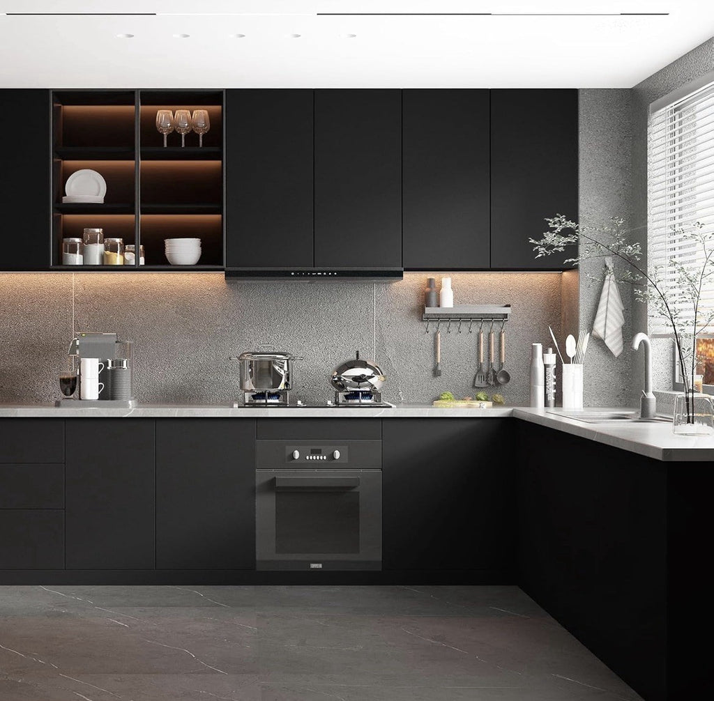Black Wallpaper Black Contact Paper Thicken Peel and Stick Wallpaper 24"x394"...