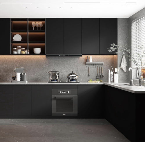 Black Wallpaper Black Contact Paper Thicken Peel and Stick Wallpaper 24"x394"...