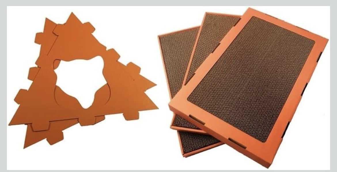 Cat Cardboard & Scratching Cardboard Pyramid