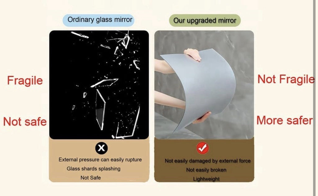 Flower Acrylic Mirror Anti-Scratch Unbreakable Shatterproof HD 