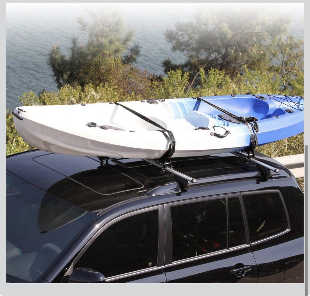 135LB Kayak Saddle, Aluminum Rustless Roof Rack with Black Saddle 