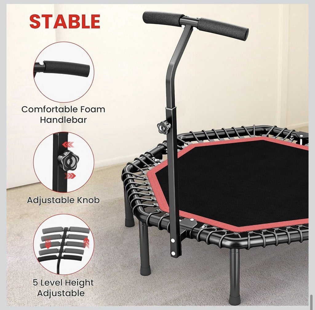 50' Octagonal Rebounder Trampoline for Adults, Fitness