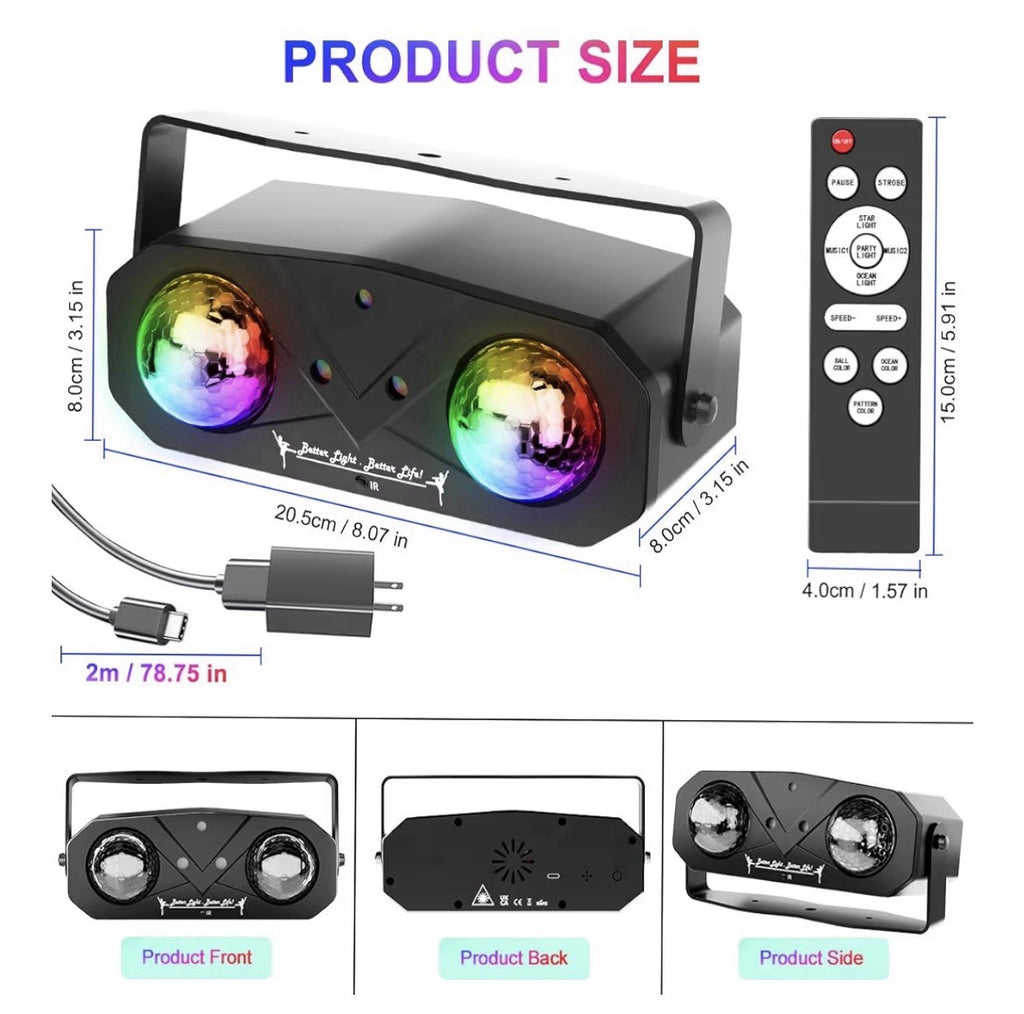 Disco Lights Disco Ball, Sound Activated Party Newly Party Light+Star Light