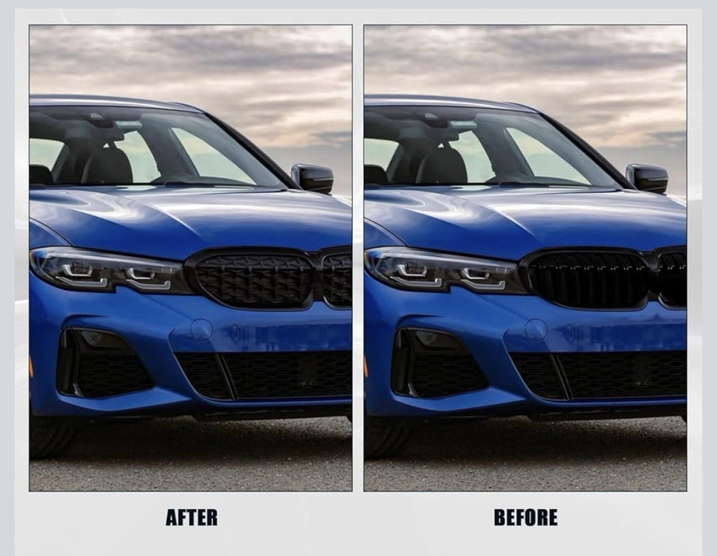 Gloss Black Diamond Front Kidney Grille Compatible for 2019-2022 BMW 3 Series