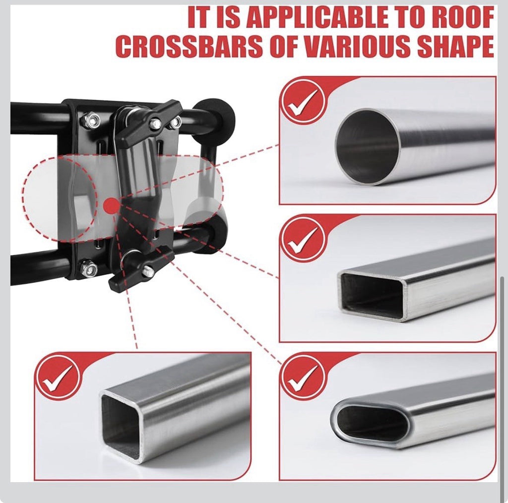 FORWODE Premium Kayak Roof Rack, 2 Pair J-Bar Roof Rack, Folding Adjustable R...