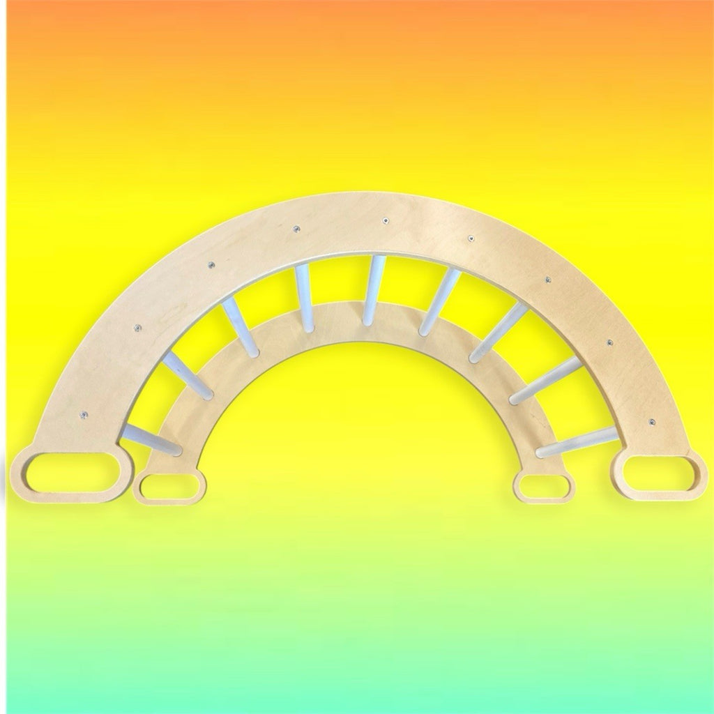 29" Montessori Climbing Rocker Wooden Balance Arch Kids Play