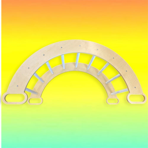 29" Montessori Climbing Rocker Wooden Balance Arch Kids Play