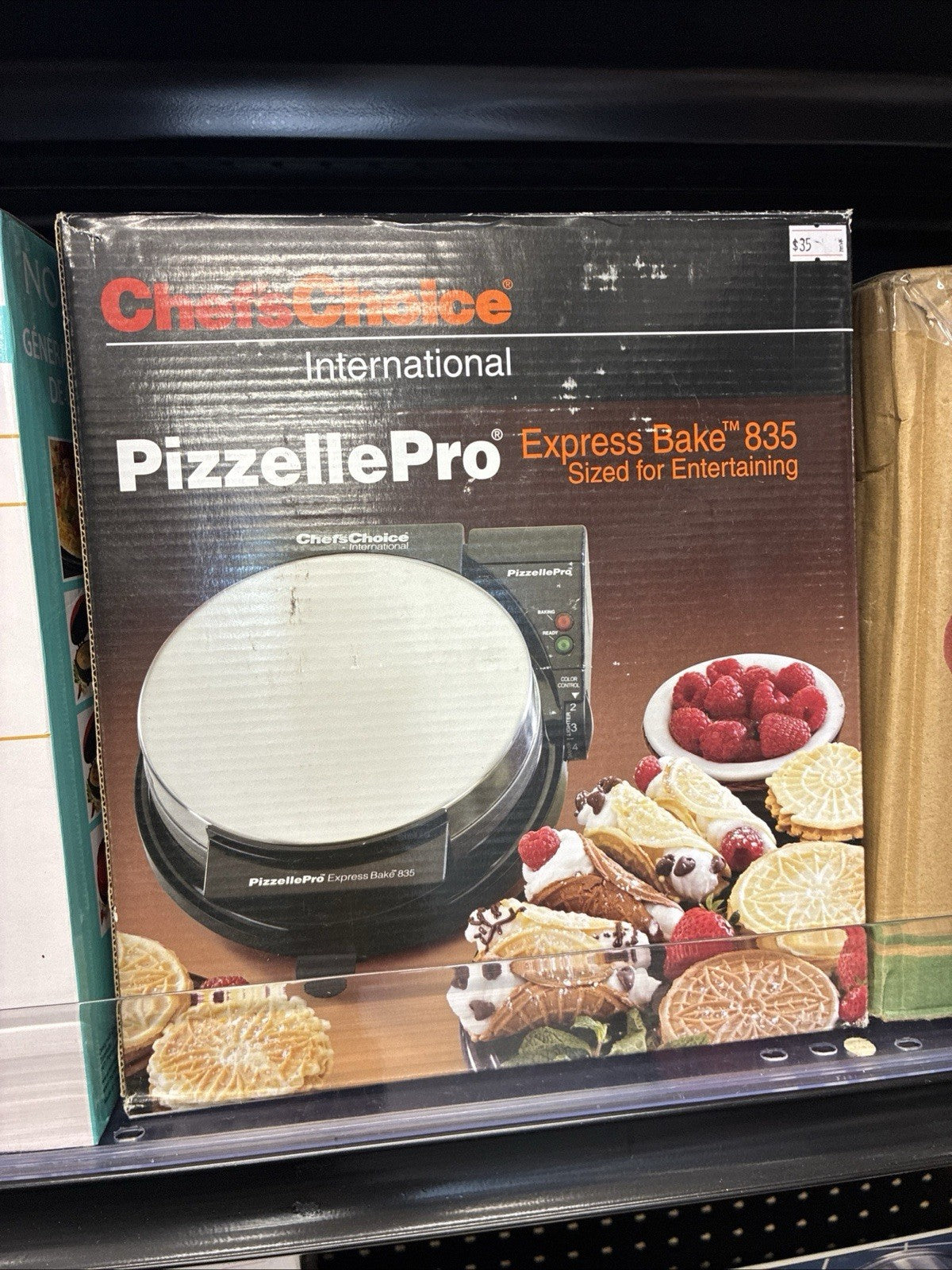Chef’s Choice PizzellePro Express Bake 835 Pizzelle Waffle Cannoli Maker New