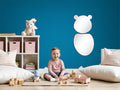 Cute Bear Wall Mirror Set Nursery Decor 2 Piece Hanging Mirror