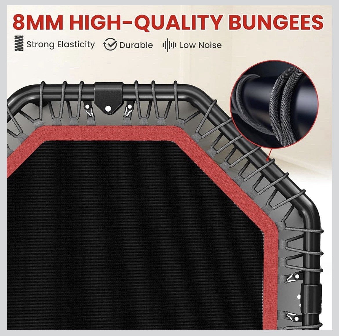 50' Octagonal Rebounder Trampoline for Adults, Fitness