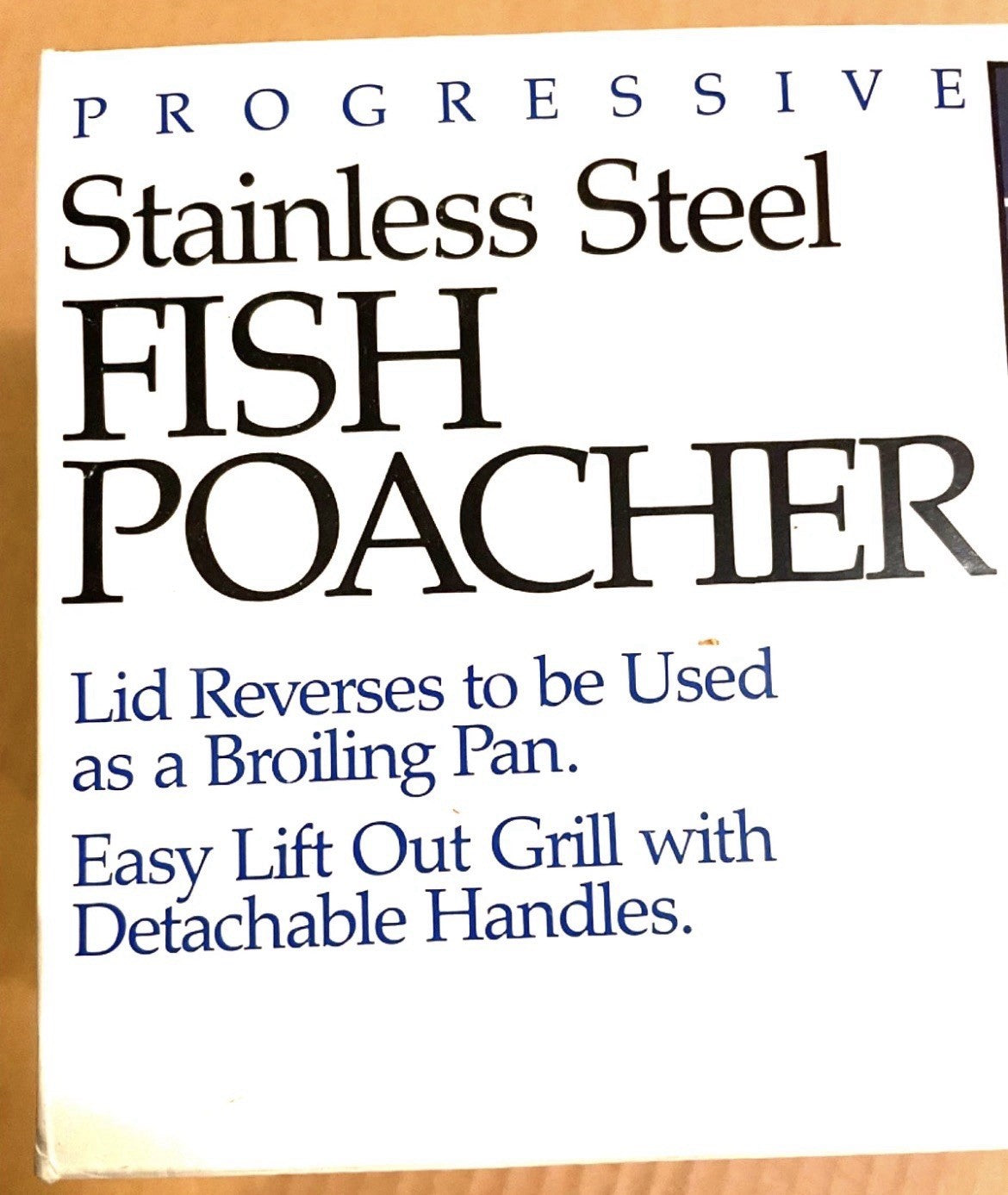 Large 18" Stainless Steel Fish Poacher Steamer w Handles Fisherman Cooking
