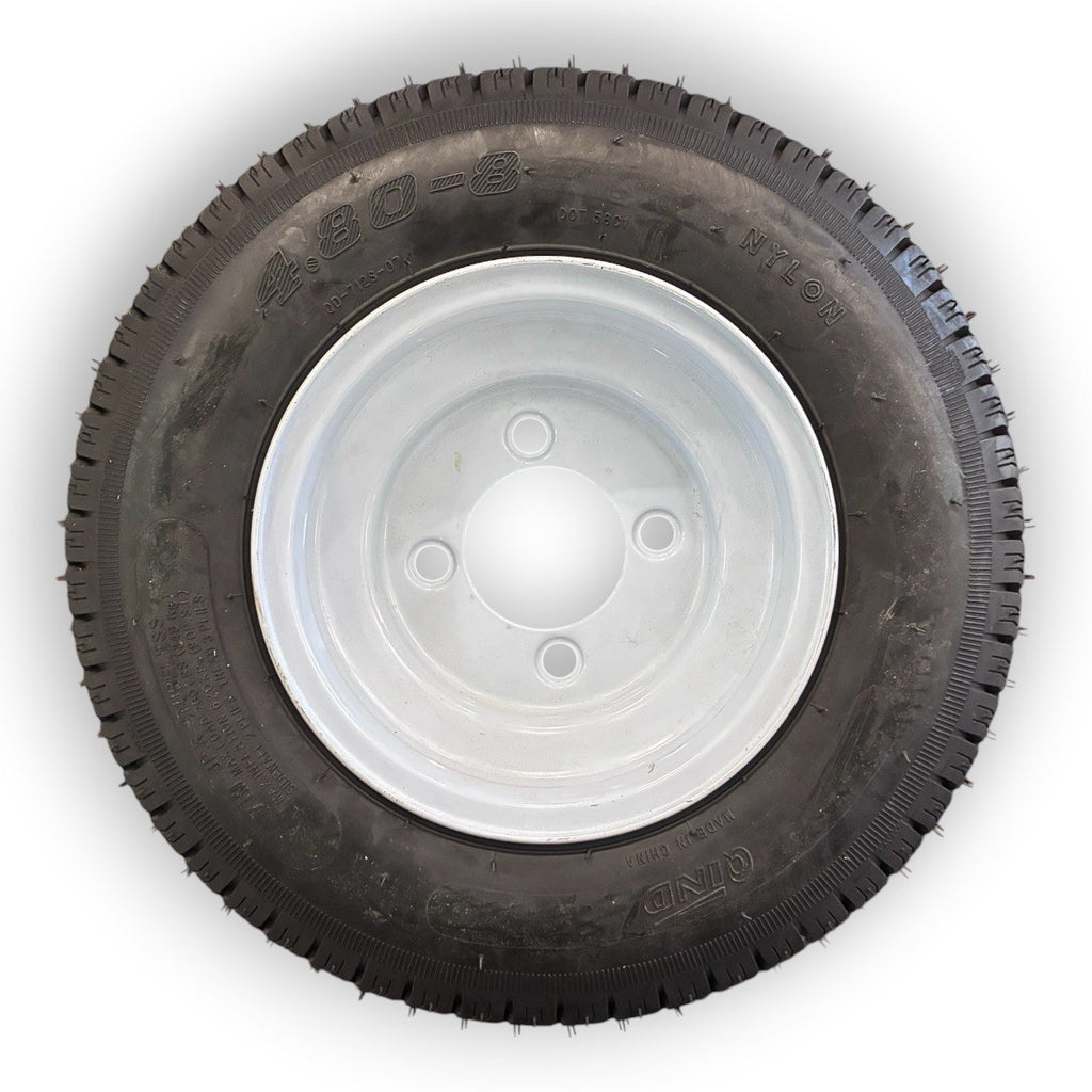4.80-8 Trailer Tire w/ 4 Lug Rim Load Range B Heavy Duty