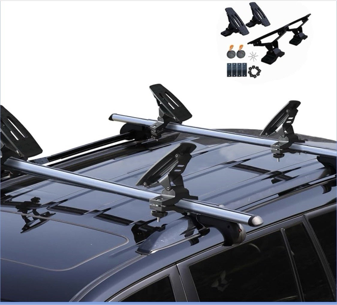 135LB Kayak Saddle, Aluminum Rustless Roof Rack with Black Saddle 