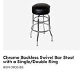 🪑 Chrome Swivel Bar Stools – Set of 5 with Black Padded Seats | Modern Counter Seating | Treasure Depot Wichita