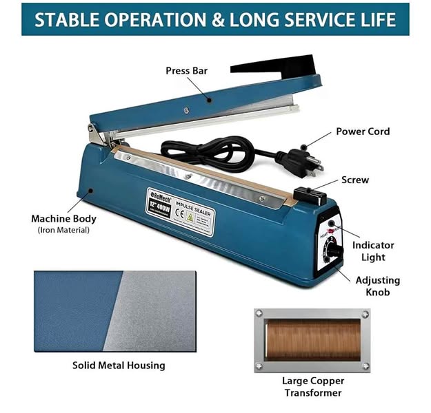RoMech 12" 400W Impulse Sealer Heat Bag Sealer - Miscellaneous Tools - Wichita, Kansas | Facebook Marketplace | FacebookFacebook