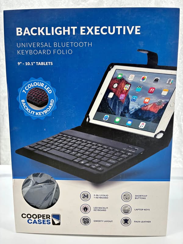 🔥 Cooper Backlight Executive Bluetooth Keyboard Folio – Wireless Backlit Tablet Case | Treasure Depot Wichita