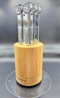 Snap-on Steak Knife Set – Professional Culinary Steak Knives w/ Wood Block 🔥🔪