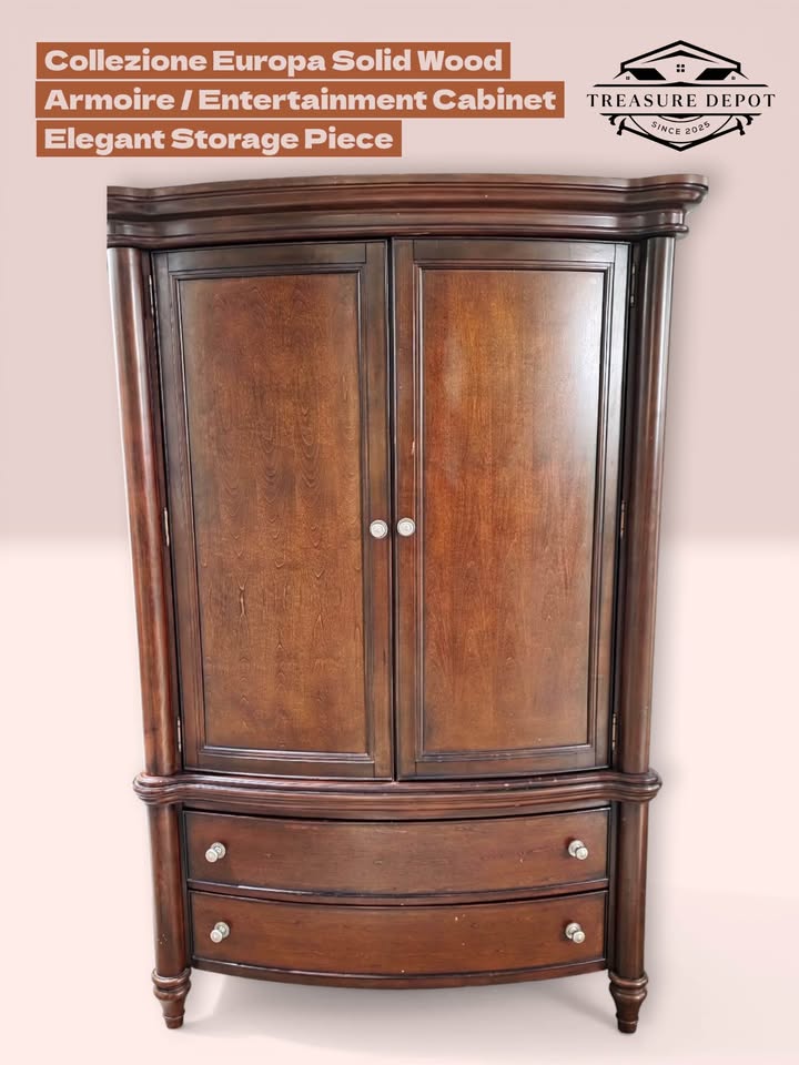 Marketplace - 🪵🔥 Collezione Europa Solid Wood Armoire / Entertainment Cabinet – Elegant Storage Piece 🔥🪵 | Facebook